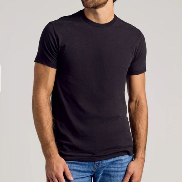 True Classic Classic Crew Neck Tee Black Medium New Without Tags - Picture 1 of 4